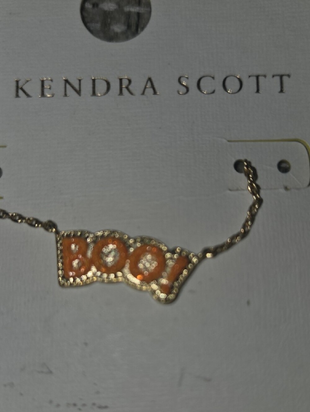 Kendra Scott Gold-Tone BOO Necklace with Rose-Gold Accents